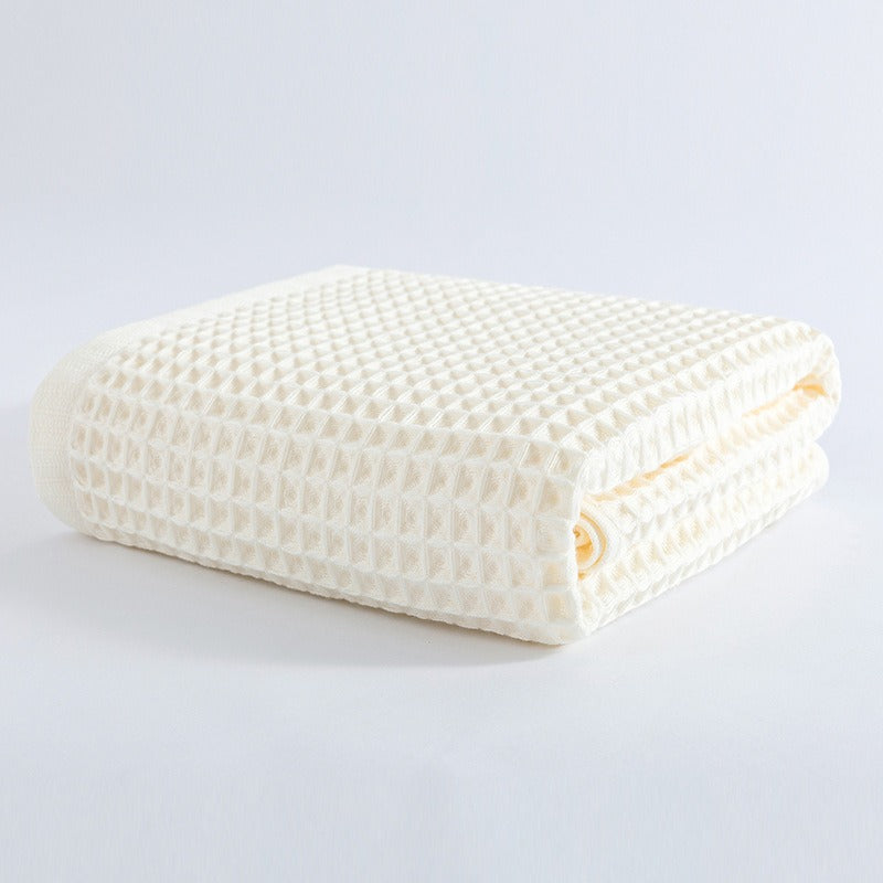 Extra Large 27.56x55.12inch Pure Bath Towel - Soft Absorbent Honeycomb Waffle Texture Shower & Bath Sheet, Contemporary Style for s &, Luxury Spa Towels for Home Use, Easy Care (No Chemicals)
