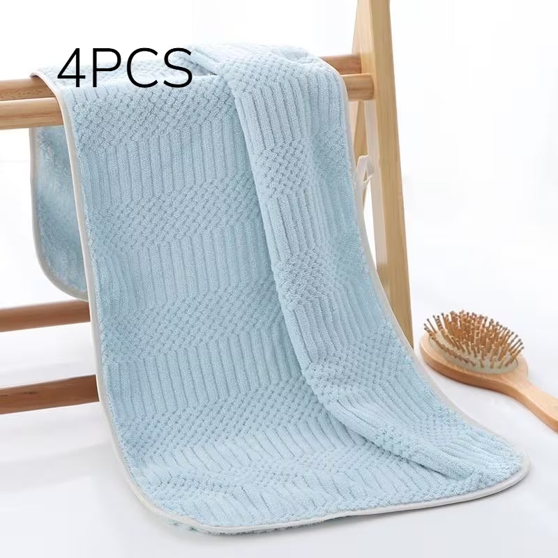 Set of 4 High-Quality Cotton Towels - Soft, Highly Absorbent, Versatile for Face And Hands, Ideal for Birthday And Holiday Presents