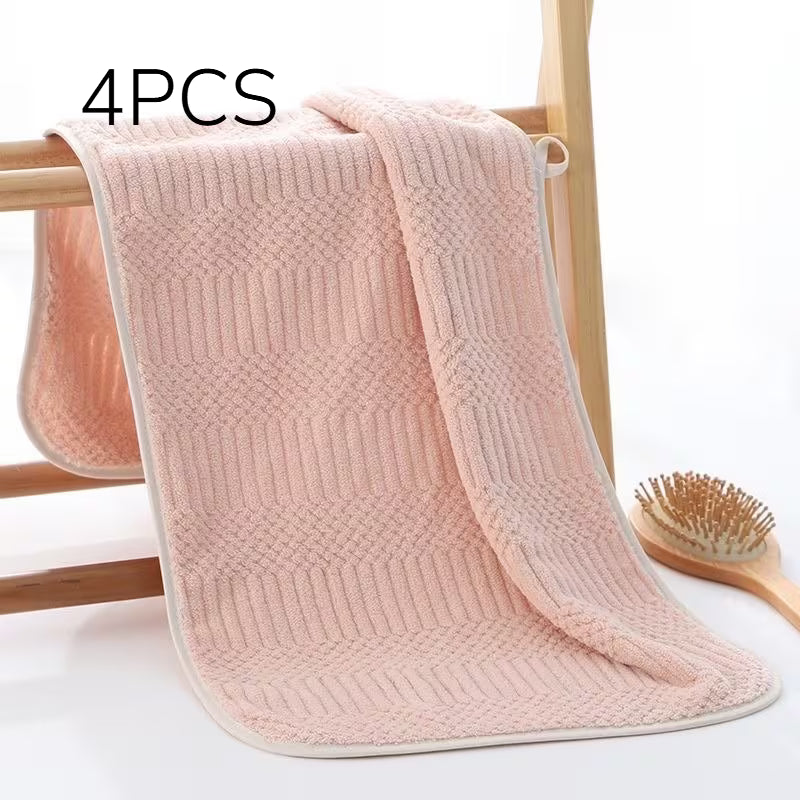 Set of 4 High-Quality Cotton Towels - Soft, Highly Absorbent, Versatile for Face And Hands, Ideal for Birthday And Holiday Presents