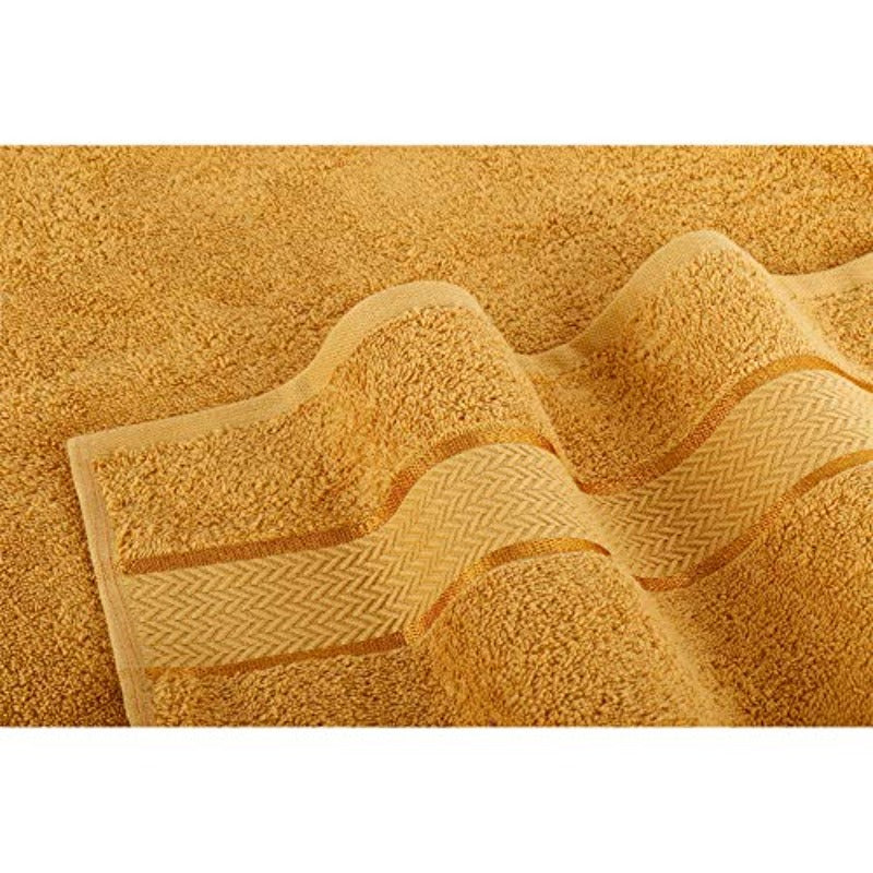 Luxury Bath Towels Set-100% - 2 Bath 2 Hand and 2 Washcloths - Large Premium Thick Fluffy Absorbent Quick Dry Soft and Plush - 6pcs Luxury Bathroom Towels - Golden\u002Fgold