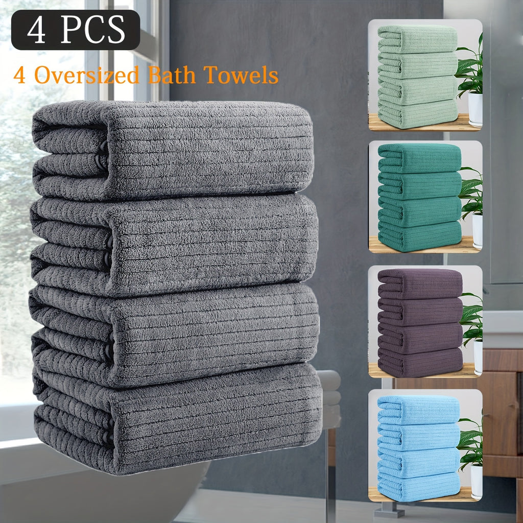 4 Pack XL Bath Towels 4 Pack Oversized Bath Towels Set