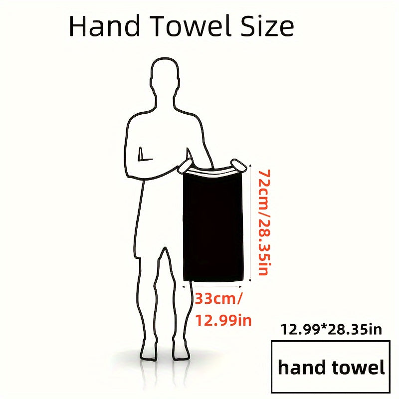 2 Soft Towels - Thick and Absorbent, Light Beige with Reinforced Edge Stripe Design