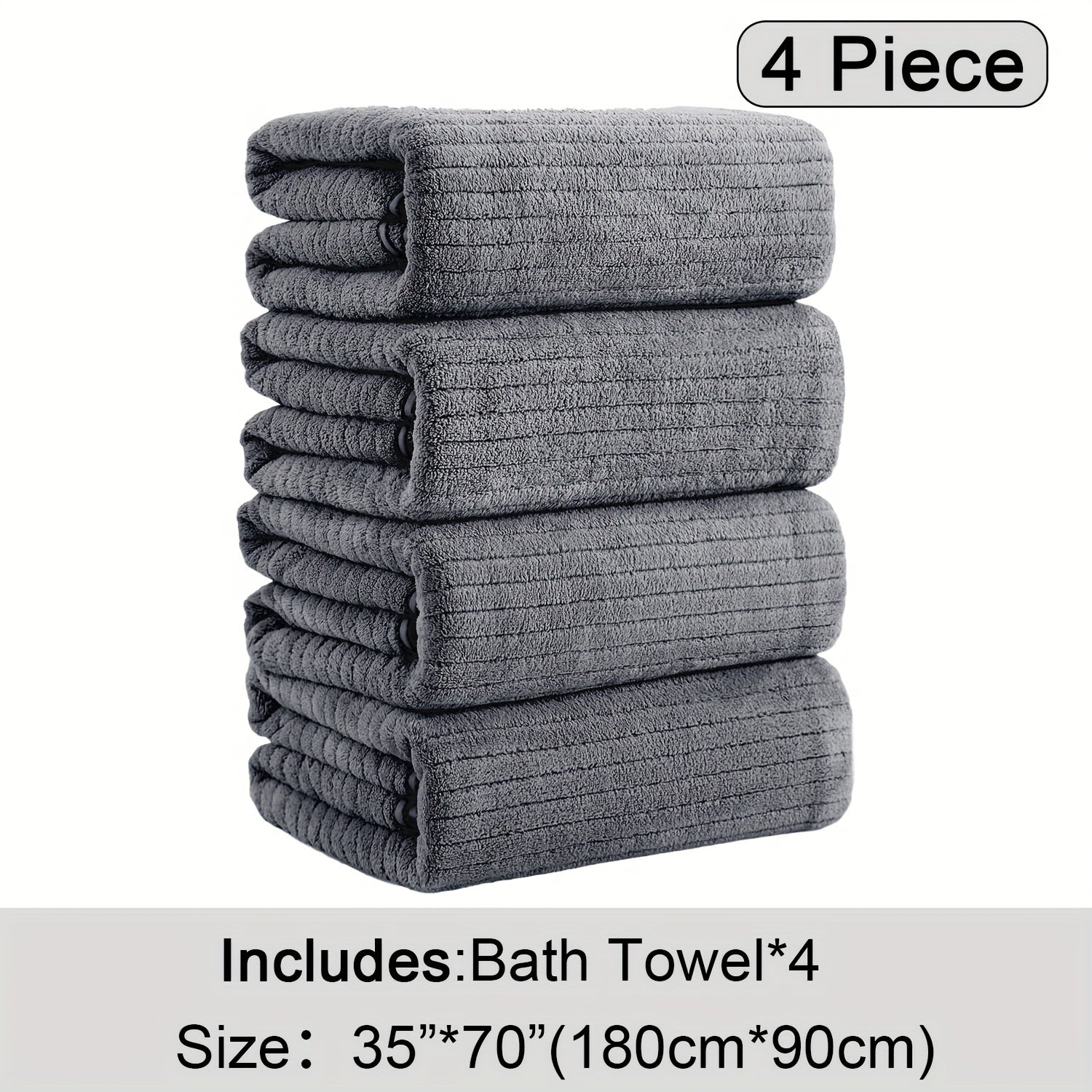 4 Pack XL Bath Towels 4 Pack Oversized Bath Towels Set