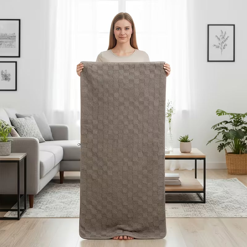 2pcs Extra Thick Bath Towel Set (25 X 55 Inches), Soft, Highly Absorbent, Quick-drying, Luxurious Spa And Home Use, Durable Wrinkle-resistant, Long-lasting Softness