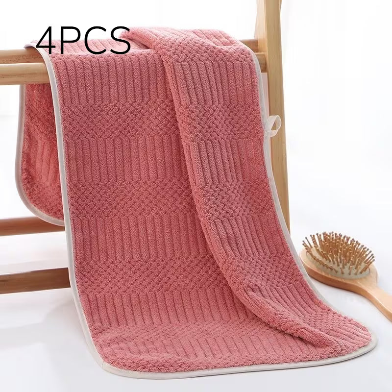 Set of 4 High-Quality Cotton Towels - Soft, Highly Absorbent, Versatile for Face And Hands, Ideal for Birthday And Holiday Presents