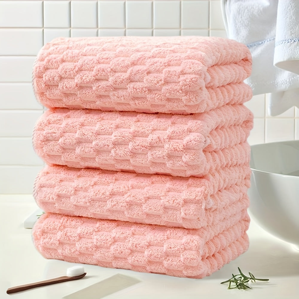 4-Pack Cloud Pattern Bath Towels | 27.56x55.12 inch, Soft, Absorbent, Non-Shedding Microfiber, Ideal for Hotels, Travel, Outdoor Activities, Home Use, Bathing & Facial Cleansing, Wash Cloths
