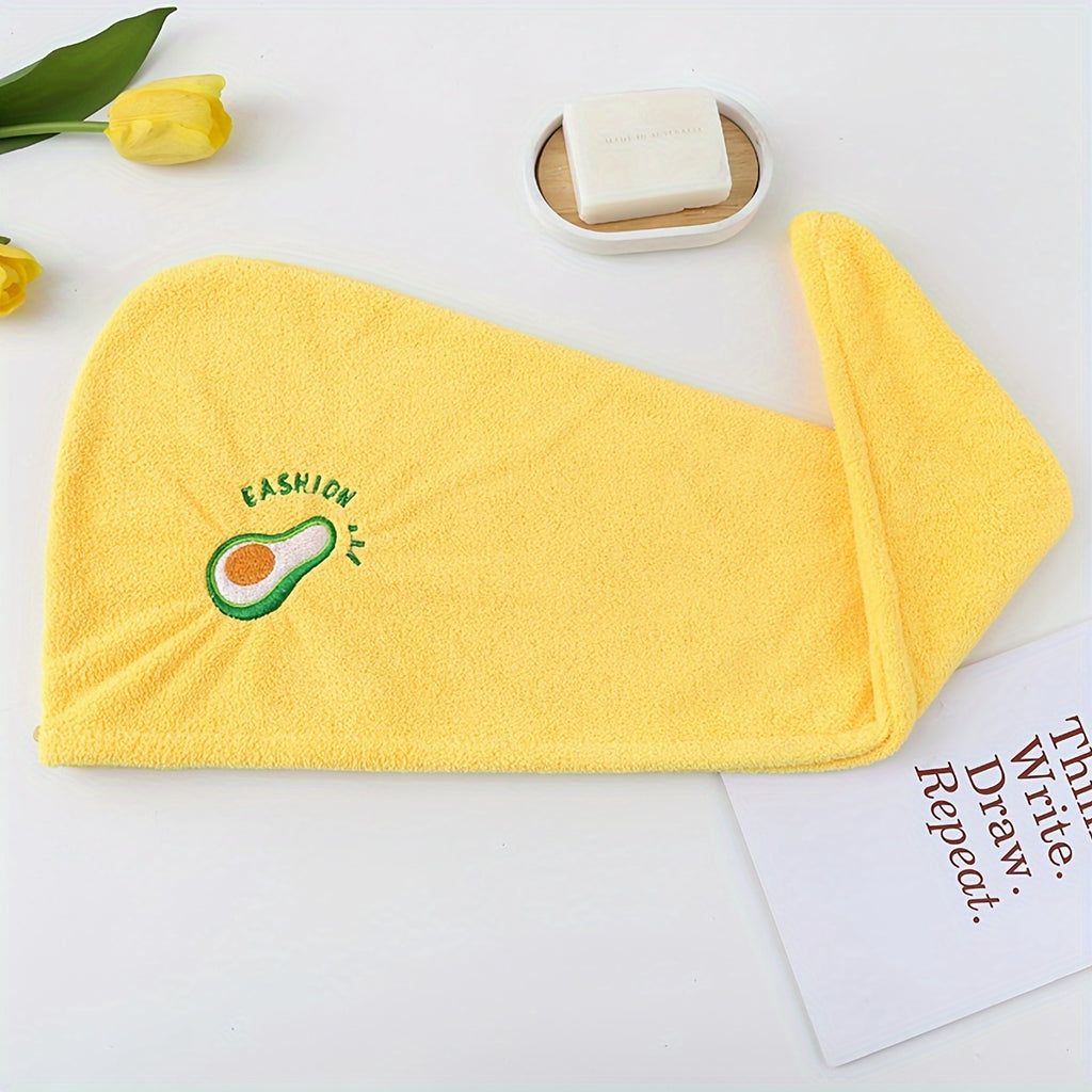 Microfiber Wrap Quick Dry Microfiber Hair Towel Wrap, 1pc | Super Absorbent Hair Drying Turban for Women, Modern Geometric-Pattern Knit Fabric, 260gsm, with Space-Themed Embroidery, for Bathroom Accessories