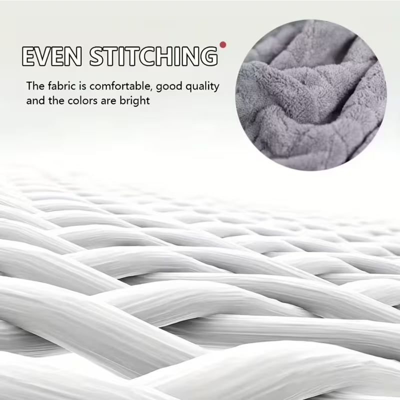 3pcs Large-sized Bath Towel Set - Extra Thick And Highly Absorbent, Soft Modern Wheat Straw And Wave Patterned Towels