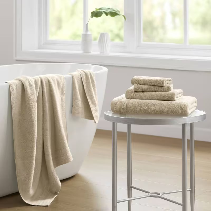 12pcs Quick Dry 100% Towel Set Beige