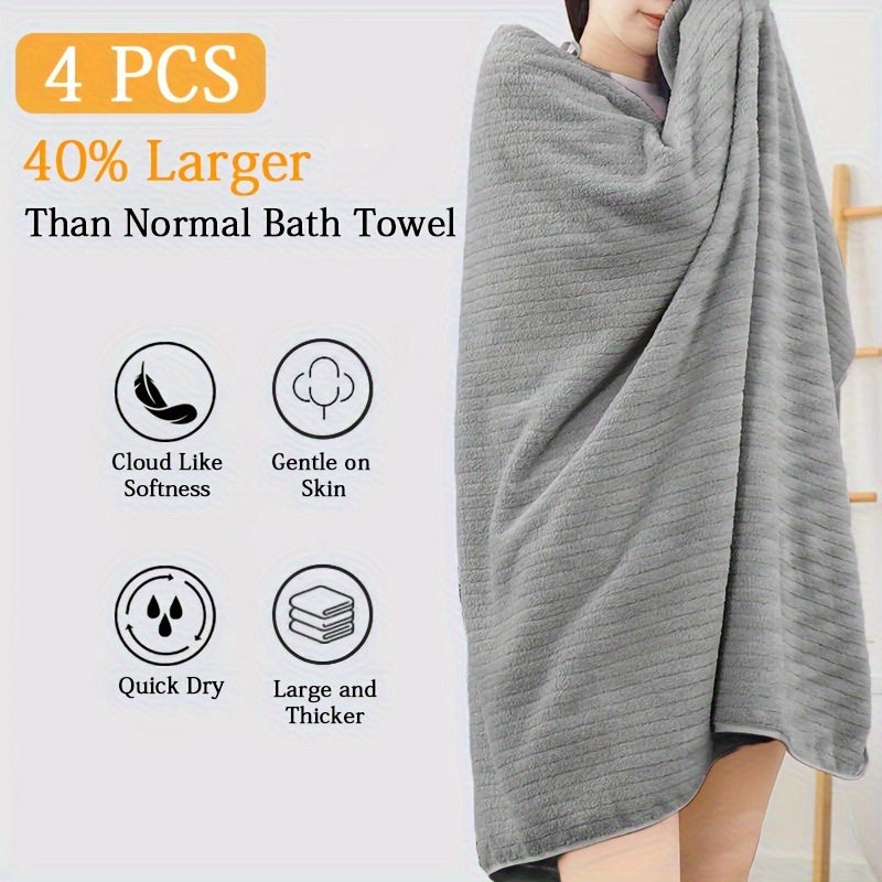 4 Pack XL Bath Towels 4 Pack Oversized Bath Towels Set