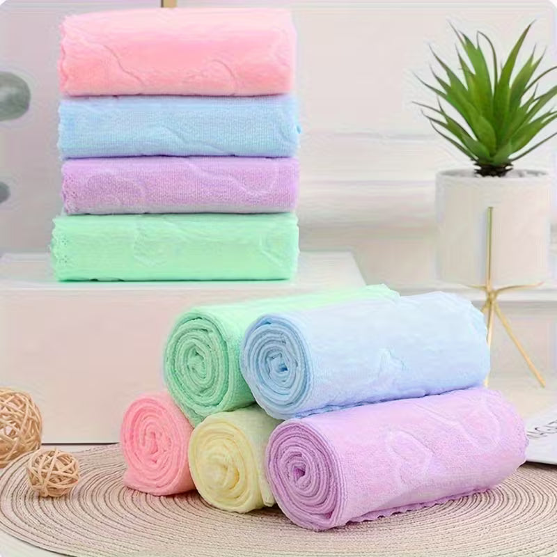5pcs Set 28.0inch X 12.0inch Cartoon Bear Floral Embossed Towel, Soft Absorbent Quick-Drying Hand Towel, Premium Gift Towel for Men and Women, Essential for Bathroom and Home, Dual Use for Living Room and Bedroom, Space-Themed Material, Each 7.05oz