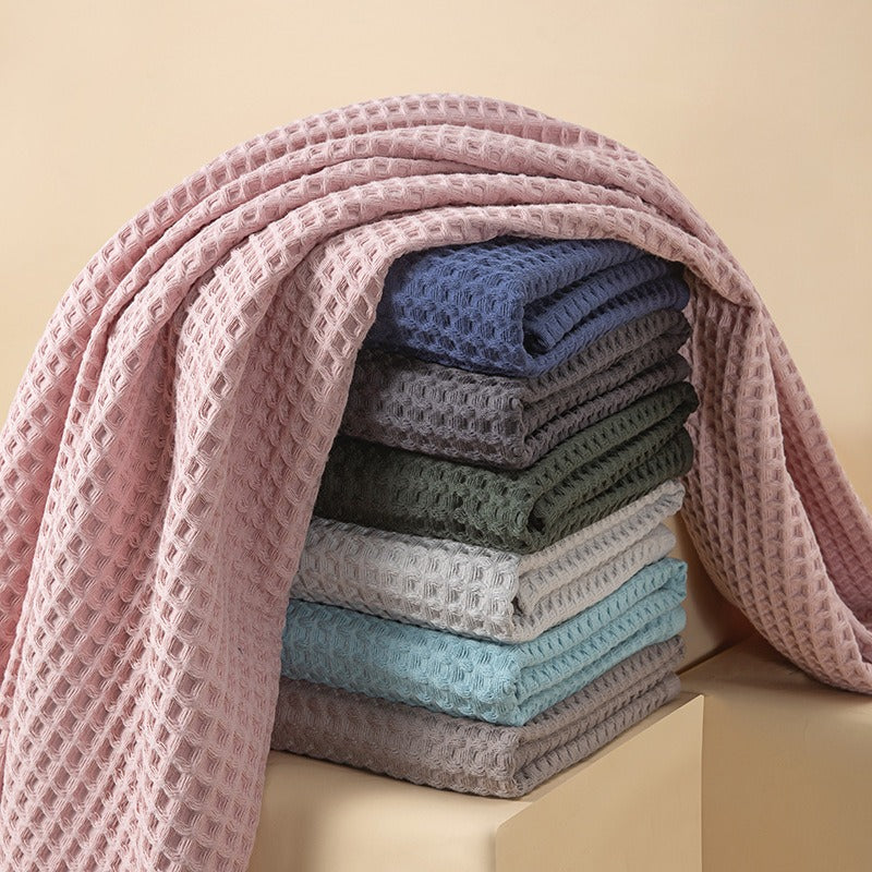 Extra Large 27.56x55.12inch Pure Bath Towel - Soft Absorbent Honeycomb Waffle Texture Shower & Bath Sheet, Contemporary Style for s &, Luxury Spa Towels for Home Use, Easy Care (No Chemicals)