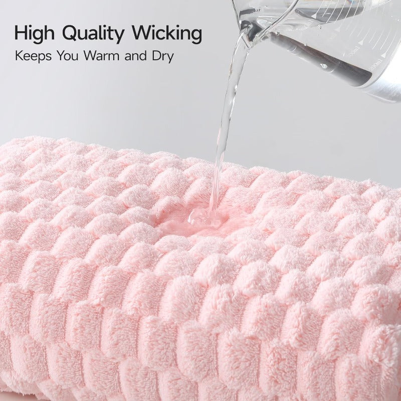 Microfiber Bath Towels Set of 4-27X55 Inch Large Waffle Bath Towels for Body Highly Absorbent Er Soft Lint Free Fluffy Shower Towel for Bathroom Gym Lightweight Towel Set Pink Yellow