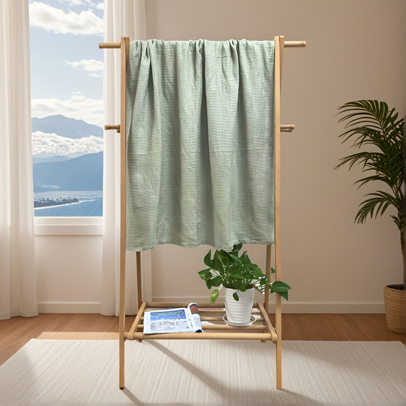 High-Quality 100% Linen Waffle Bath Towel, Ultra-Soft, Lightweight, Highly Absorbent, Quick-Drying Towel Suitable for Bathrooms, Gyms, Showers, Hotels, And Upscale Spas.
