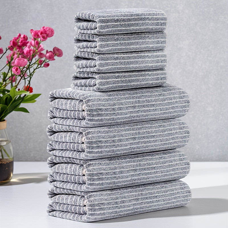 Camping Towels Set 8pcs Towel Set, 4 Towels 27 X 55 Inches, 4 Towels 13.7 X 29.5 Inches Quick-Drying, Microfiber Material Absorbent And Lightweight, Camping Towels Bathroom Set