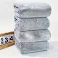 Super Fine Bath Towel 4pcs Super Fine Fiber Bath Towel Set | Natural Coral Velvet Star Stripes Pattern Super Absorbent Quick Dry Combination Super High Cost Performance