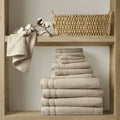 12pcs Quick Dry 100% Towel Set Beige