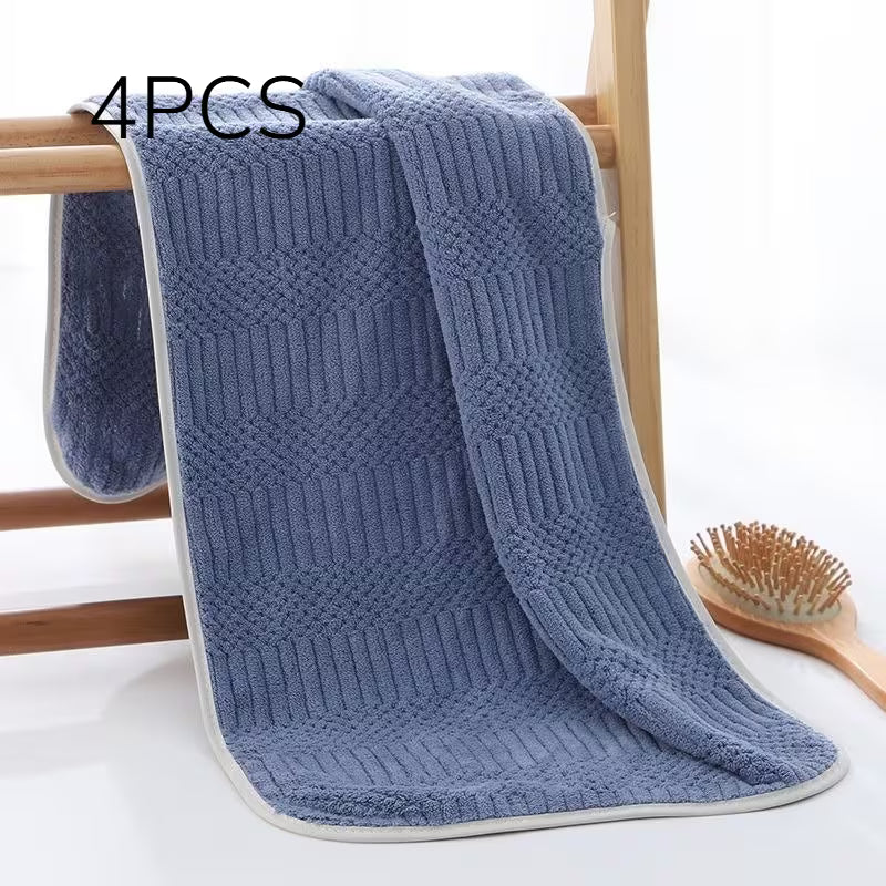 Set of 4 High-Quality Cotton Towels - Soft, Highly Absorbent, Versatile for Face And Hands, Ideal for Birthday And Holiday Presents