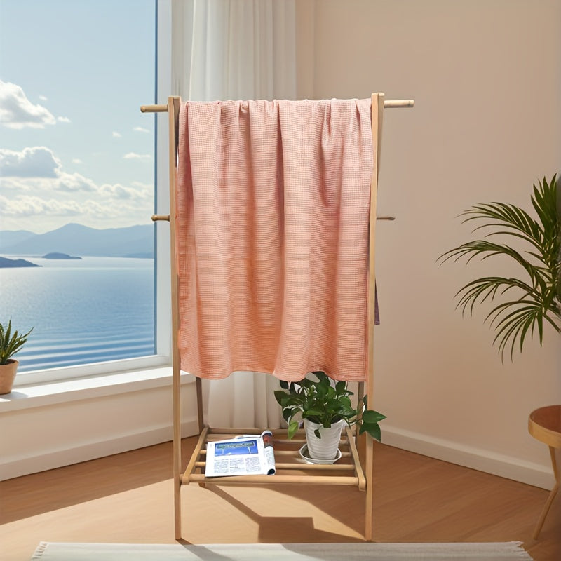 High-Quality 100% Linen Waffle Bath Towel, Ultra-Soft, Lightweight, Highly Absorbent, Quick-Drying Towel Suitable for Bathrooms, Gyms, Showers, Hotels, And Upscale Spas.