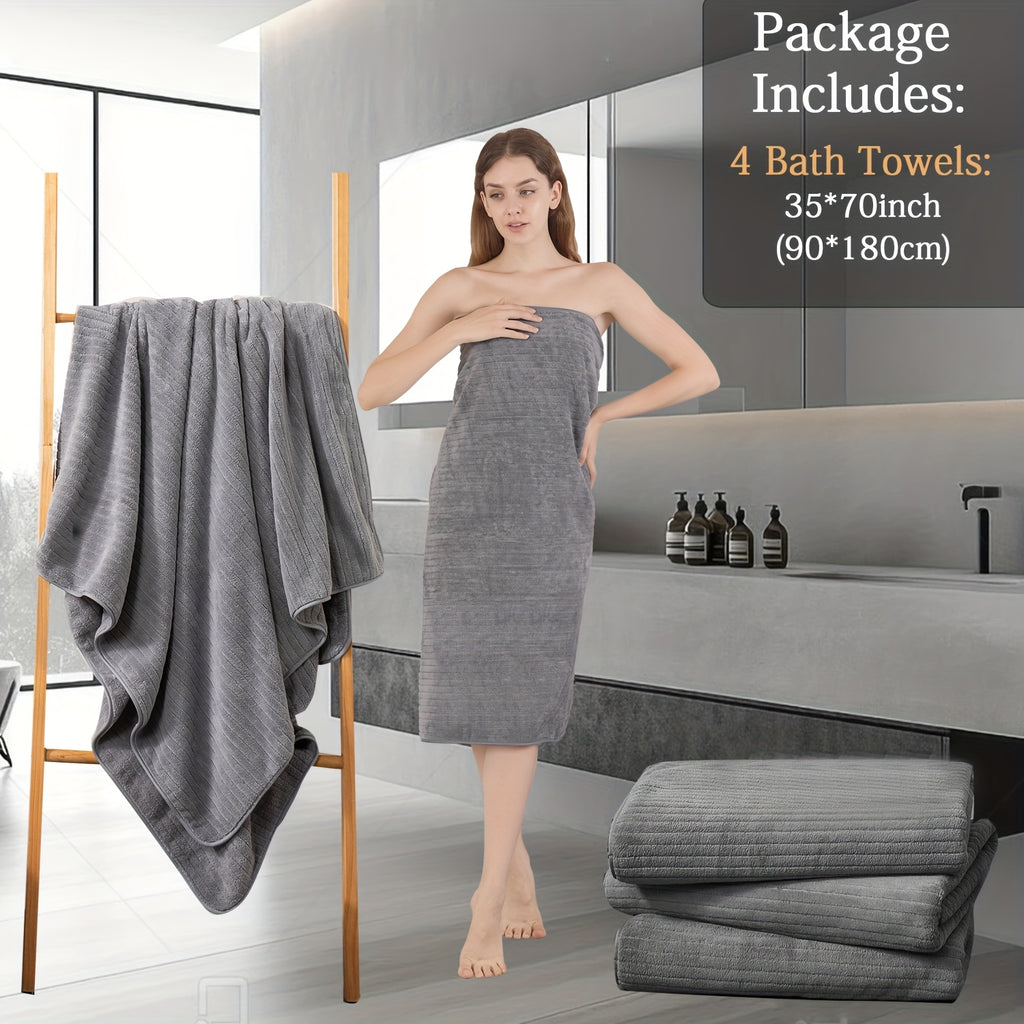 4 Pack XL Bath Towels 4 Pack Oversized Bath Towels Set