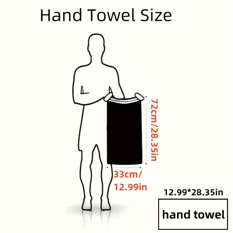 2-Pack Soft Hand Towel - Thickened, Absorbent and Skin-Friendly for Family Bathrooms, Striped Design Reinforced Edge, 12.99 'X 28.35', Modern Style