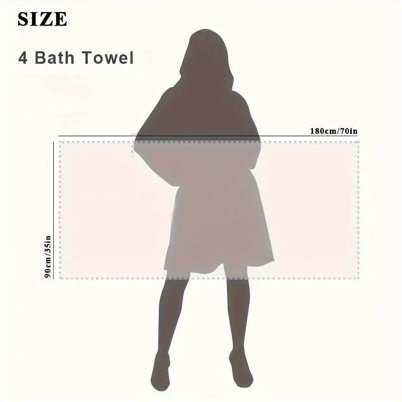 4 Pack XL Bath Towels 4 Pack Oversized Bath Towels Set