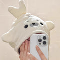 Cute Seal Hair Drying Cap, Coral Super Absorbent Quick-Dry Non-Shedding Hair Towel, Household Hair Drying Cap Head Wrap, Post-Shower Hair Towel, Creative Seal-Shaped Hair Wrap