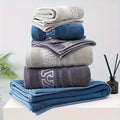 A Quick-Dry Towel - Thick And Soft Towels for SPA, Gym, And Bathroom, Suitable for Adults - Heavy Rectangular Shape - Gray/White/Black Geometric Pattern - Perfect for After Showering, Swimming, And Body Care, Men'S Towel, Hand Towel
